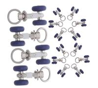 PRETYZOOM 20pièces Glissières De Rideau Coulissantes Plastique Et Acier Inoxydable Guide Rail De Rideau Supports De Rail pour Fenêtres Et Douche