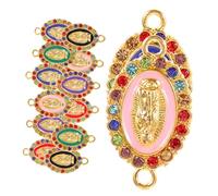 PRETYZOOM 24 pièces DIY Mary Charms Alloy Pendants For Necklace And Key Chain Making Religious Virgin Medal Craft Jewelry Accessories