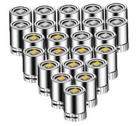 PRETYZOOM 24 Pièces Mini LED Lights Battery Operated Small Pen Lights For Dollhouse Crafts DIY Decoration Warm And