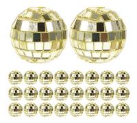 PRETYZOOM 24pièces Boule De Noël Miroir Décorations Suspendues Verre pour Arbre De Noël Ornements De Disco Brillants pour Fêtes Et Événements Spéciaux