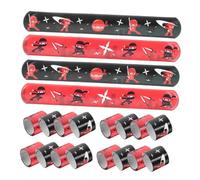 PRETYZOOM 24pièces Bracelets Ninja Slap Colorés pour Garçon Fille Accessoires De Fête Amusants Et Décoratifs Idéals pour Anniversaires Et Événements