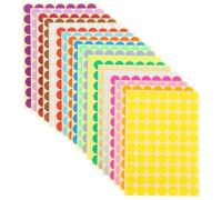 PRETYZOOM 2800 pièces Gommettes Rondes Autocollantes Multicolores Étiquettes Adhésives Code Couleur pour Bureau École et Loisirs Créatifs de Pastilles