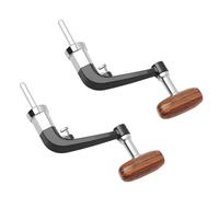 PRETYZOOM 2pcs Manivelle en Métal avec Poignée en Bois Massif Pliable à 90° pour Moulinet de Pêche, Résistance la Saleté, Adaptée la Pêche en Rivière Bord de Mer