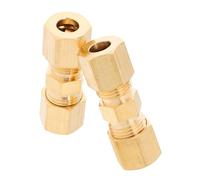 PRETYZOOM 2pcs Précision 1/4 Compression De Tube De Compression Pour Réparation Du Câbles De Frein Et À Couplage Hydraulique Pneumatique Union De Tube De Compression En Laiton