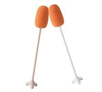 PRETYZOOM 2pièces Brosse à Long Manche Pour Biberons Goupillon Pour Nettoyer Bouteilles à Col Étroit Lot De Brosse De Nettoyage