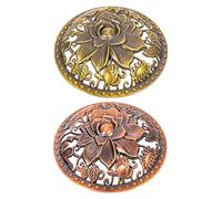 PRETYZOOM 2pièces Couvercles pour Bougies De Couvercles Décoratifs Multi-usages pour Brûleurs Designs Floraux Bronze Et