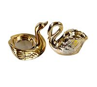 PRETYZOOM 2pièces Décoration De Bougeoir Céramique Forme De Cygne pour Mariage Et Décorations Élégantes Styles
