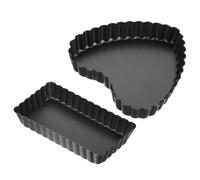 PRETYZOOM 2pièces Moules à Gâteau Forme De Cœur Et Rectangulaire Avec Fond Amovible Moules à Pâtisserie Métal Pour Four Antiadhésifs Pour Cuisson