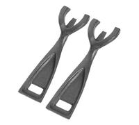 PRETYZOOM 2pièces Pince à Steak Fer Fourchette Pratique Pour Plaque De Cuisson Fonte Pince Anti-brûlure Pour Poêle à Fajitas Ustensile De Cuisine Réutilisable