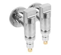 PRETYZOOM 2Pièces Robinet de Machine à Laver avec Connexion Automatique Robinet Arrêt Étanche pour Lave Linge Accessoire de Salle de Bain Vannes Arrêt Universelles pour Installation