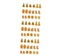 PRETYZOOM 3 Ensembles Accessoires De Porte-clés en Résine Decorations De Noel pour Sapin Charmes De Boucle d'oreille De Noël Pendentif De Charme De Noël Décoration Orange 18 Pièces * 3