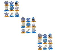 PRETYZOOM 3 Ensembles Ornement en Nid d'abeille De Remise des Diplômes Graduation Guirlande De Ballons Décoration Faire La Fête Décor De Diplômé Pièces Maîtresses Papier Blue 9 Pièces * 3