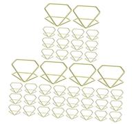 PRETYZOOM 3 Ensembles Support Carte De Visite Range Carte De Visite Support Photo Surligneur Ajustable Nombres Porte-Cartes De Mariage Porte-Cartes De Menu Fil d'acier Golden 20 Pièces * 3