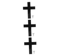 PRETYZOOM 3 Pièces Accessoires de de communion croix de couvercle de communion Coupe Sainte Table Vérification Cross Handle Acrylique Noir