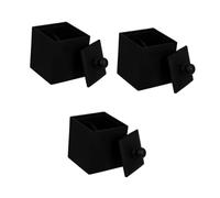 PRETYZOOM 3 Pièces Boîte de Rangement pour Coton Tiges avec Couvercle Organisateur Compact pour Accessoires et Cure Dents Rangement Pratique pour Salle de Bain Design Économiseur Despace