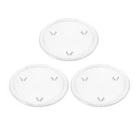 PRETYZOOM 3 Pièces Chandelier Plateau à Bougies Rond Bougeoirs Pour Bougies Piliers Dessous De Verre Ronds Assiette à Bougie Transparente Plaque De Bougie Aromathérapie Un Verre Ménage