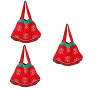 PRETYZOOM 3 Pièces De Noël De Faveur pour Femmes Fourre-Tout Doux Présent Faire La Fête Rapide Service Adorable à Bonbons Lui De Bonbons Fil Rouge