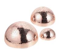 PRETYZOOM 3 Pièces Demi-boule à Facettes Murale, Sphère Ornementale Polie en Verre, Dos Adhésif, sans Perçage, Décor Disco Années 70 pour Fêtes et Accessoires de Scène