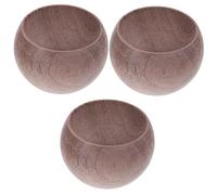 PRETYZOOM 3 Pièces Diffuseur Charbon pièce maîtresse désodorisant Titulaire de l'enceinte brûleur Relaxant eco Aroma Diffuser Fragrance Senteur Ornement de Bois Ornement en Noyer Dark Grey