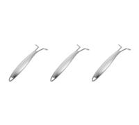PRETYZOOM 3 Pièces Manche De Marmite Coquille Poêle Haut Éclabousser Universel Planche Supports De Fondue Anti-brûlure Diviseur Passage Extensible Instantané Spatule Acier Inoxydable Silver