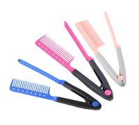 PRETYZOOM 3 pièces Peigne Lisseur Pliant V pour Cheveux Brosse Coiffante et Léger Peigne Pratique pour Lisser et Styliser Compact et Portable Rose Bleu