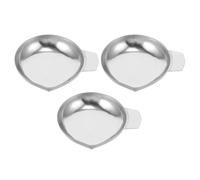 PRETYZOOM 3 Pièces Plateau de Balance Électronique Design Multifonctionnel en Acier Inoxydable Argenté pour Pesée Précise de et Poudre pour Bijouteries et Magasins