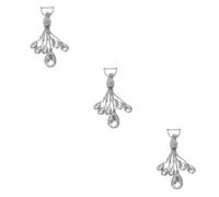 PRETYZOOM 3 Pièces Porte Clés Cristal pour Femmes Anneau Décoratif Strass pour Main Accessoire Élégant et Pratique pour Clés Décoration