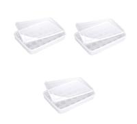 PRETYZOOM 3 Pièces Porte-oeufs Conteneur à œufs transparent Support à œufs transparent support de plateau d'oeufs casier à oeufs porte-œufs conteneur de stockage d'oeufs Réutilisable