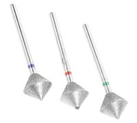 PRETYZOOM 3 pièces Set de Embouts Ponceuse Ongles pour Manucure Préparatoire Têtes Courbes pour Retrait Peau Morte et Polissage Accessoires Nail Art Portables et Remplaçables