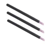 PRETYZOOM 3 Pièces Tête de broyage de Quartz Outil Repousse cuticules Stylo d'art d'ongle Poussoir d'art d'ongle Outils de manucure Outil de dissolvant de Vernis à Ongles Plastique Black