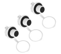 PRETYZOOM 3 Pièces Valve Gonflable à Vis Spirale, Bouchon d'air pour Kayak, Plastique Blanc, Filetage 22mm, pour PVC Gonflables et Matelas Pneumatique, Usage Extérieur