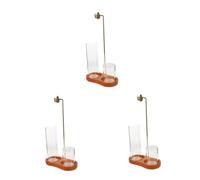 PRETYZOOM 3 Pièces Vaporisateur Porte- Support de méditation brûleur d' bakhoor brûleur à Bougie d' Portable de Cire à Un Verre Café
