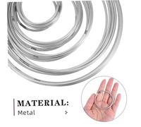 PRETYZOOM 30 Pièces Anneaux Métalliques pour DIY Attrape Cercles pour Macramé et Décoration Murale Kit Polyvalent pour