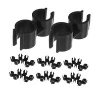 PRETYZOOM 30 pièces Double Pipe Clamp For Broom And Dustpan Plastic Fastener With Secure Double Tube Connection Compatible Cleaning Accessory For Home And Commercial Use