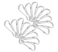 PRETYZOOM 30 pièces Lot de Crochets Mousquetons Inox pour Porte-clés et Accessoires Crochets Métalliques Robustes pour Lanières pour Camping Randonnée et Usage Quotidien