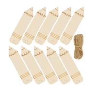 PRETYZOOM 30 Pièces Lot de Marque-pages Bois Vierges Forme de Crayon pour DIY Décor à Peindre et Personnaliser Étiquettes Suspendues pour Activités Créatives