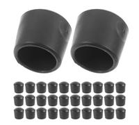 PRETYZOOM 32 Embouts de Sécurité pour Foot en Plastique Noir Bouchons pour Tiges de 16 MM de Diamètre Accessoires Compatibles pour Tables de Foot Protection Solide et Installation Facile