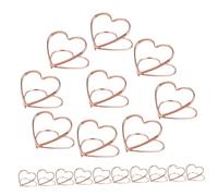 PRETYZOOM 32 Pièces Lot de Porte-numéros de Table Métal Forme Cœur Rose Doré Supports Cartes de Visite et Mémos pour Mariage Fête Bureau Clips Décoratifs Pratiques et Élégants
