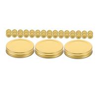 PRETYZOOM 36 Pièces Couvercle De Pot Couvercle Intégré à Bouche Standard De 70 Mm Couvercle De Pot Scellé (bouche Standard De 70 Mm Noir) 36 Pièces Joint Bocaux Fer Golden