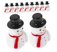 PRETYZOOM 36 Pièces Noël Bonhomme De Neige Ornements Statue De Paysage De Neige Miniature Figurines De Noël Micro Paysage DIY Crafts Snowman Figurines Snowman Christmas Micro Decor Résine