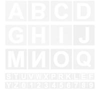 PRETYZOOM 36 pièces Pochoirs Lettres Cursives Réutilisables pour Peinture Décoration DIY Modèles Plastique Lettres Creuses pour Artisanat