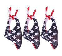 3Pcs Drapeau Américain Bandana Bandeau Drapeau USA Bonnet Unisexe Bandane Accessoires Patriottiques