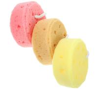 PRETYZOOM 3pièces Éponge de Douche Exfoliante pour Corps Mousse Onctueuse Lavage Lanière pour Rangement Facile Voyage