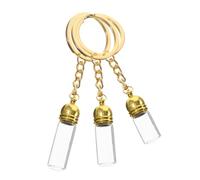 PRETYZOOM 3pièces Flacon Pour Huile Essentielle Petite Bouteille Verre Porte-clés Décor à Suspendre Au Sac Pour Voyage