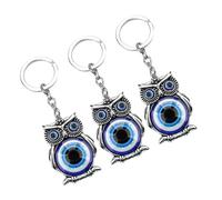 PRETYZOOM 3pièces Porte-clés Hibou Forme De Œil Set De Clés Voiture Sac à Main Décoration Sac Bijoux Pendentif Clé Hibou Unique