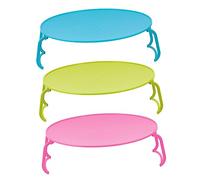 PRETYZOOM 3pièces Support De Rangement à Plusieurs Niveaux Pour Four à Micro-ondes Plateau De Cuisson Vapeur Pour Maison Manique Isolante Thermique Et Tapis Pour Casseroles