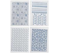 PRETYZOOM 4 feuilles Papier Transfert Céramique pour Poterie Décorations DIY Sous Glaçure Autocollants Transfert Argile Style Chinois Accessoires Décalcomanies Poterie Motifs Traditionnels