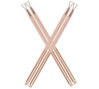 PRETYZOOM 4 Grattoirs à Cuticules Triangulaires en Acier Inoxydable Rose Doré, Outil Repousse-ongles pour Manucure et Pédicure, Dissolvant Vernis Semi-permanent pour Salon et Usage Maison