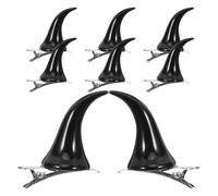 PRETYZOOM 4 Paires Pince à Cheveux D'halloween Cornes de Diable en Résine Noire, Accessoires Coiffure Gothiques pour Femmes, Décoration de Cheveux pour Masque et Costume
