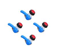 PRETYZOOM 4 Pièces Adaptateur Vanne pour Cuve Ibc Valve Étanche Résistante Aux Produits Chimiques Contrôle Du Débit pour Irrigation et Usage Industriel